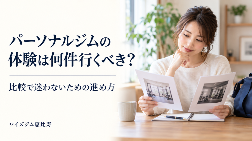 パーソナルジムの体験は何件行くべき？比較で迷わないための進め方