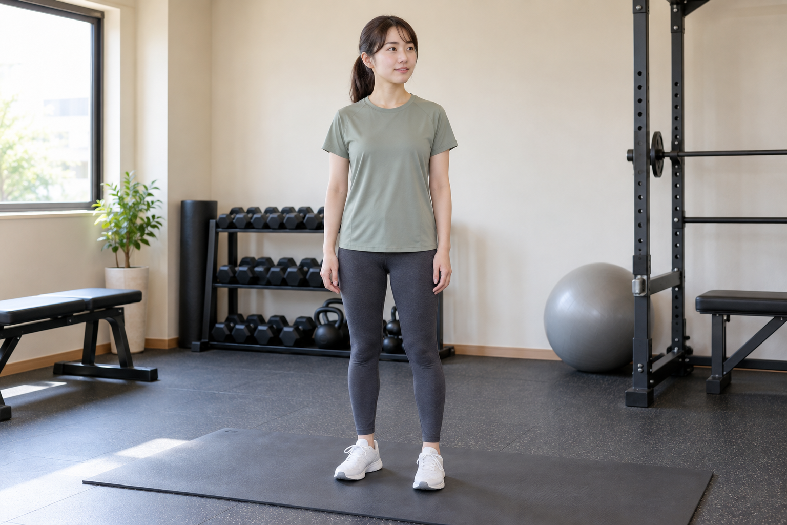 初めての体験トレーニングで説明を聞く女性を表したイメージ