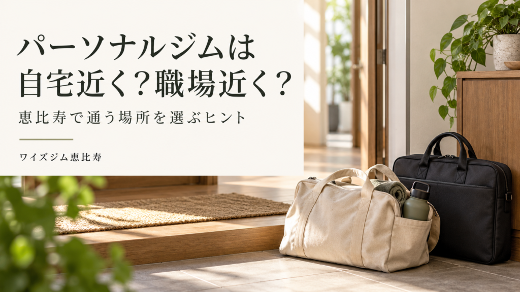 パーソナルジムは自宅近くと職場近く、どっちがいい？恵比寿で通う場所の選び方