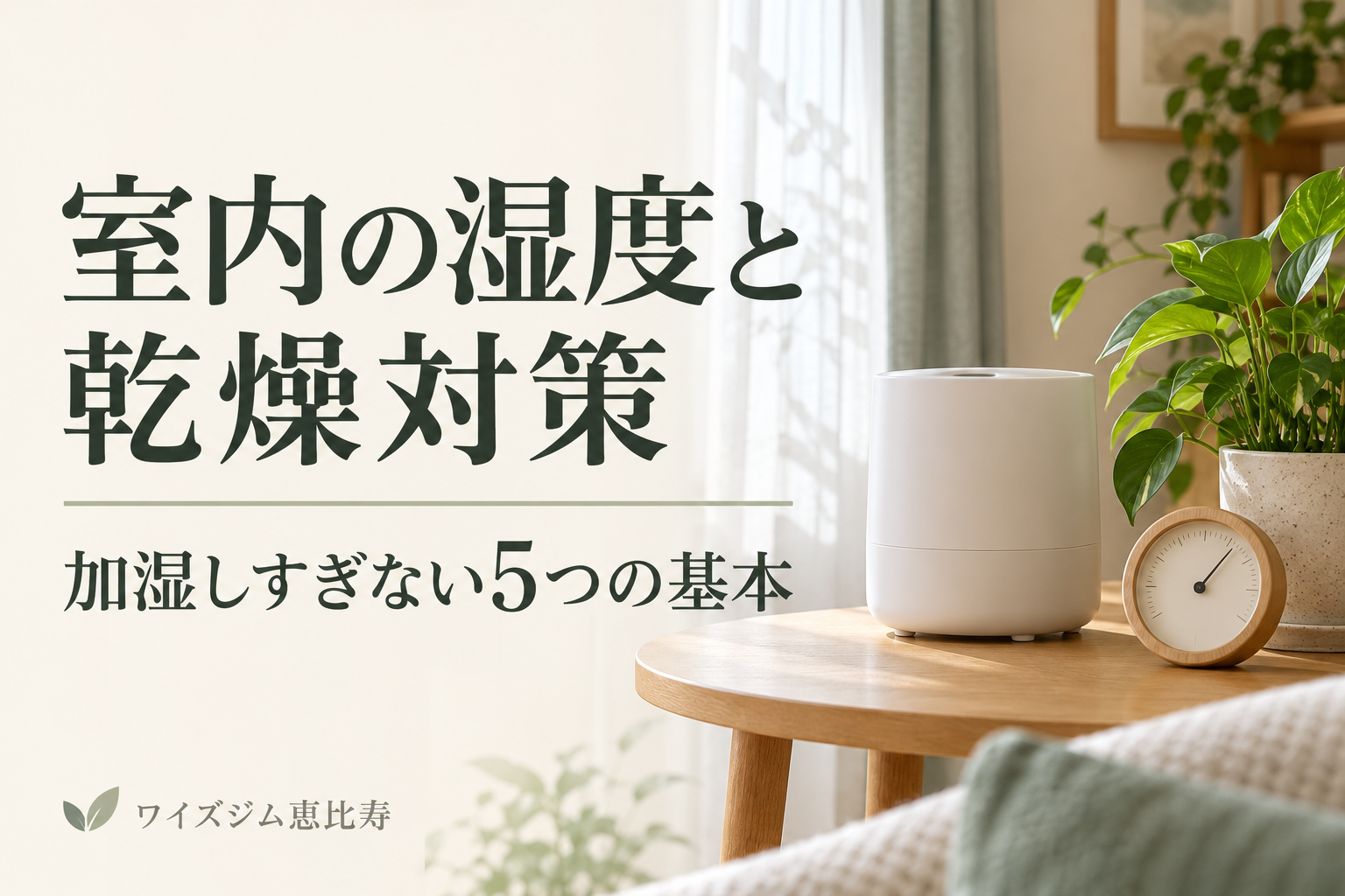 室内の湿度はどのくらい?乾燥・加湿しすぎを防ぐ5つの基本
