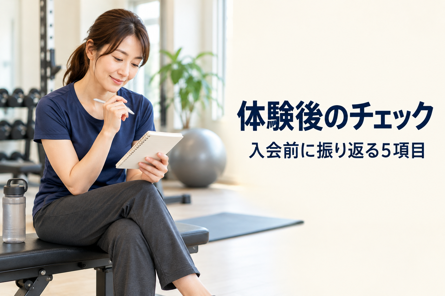 パーソナルジムの体験後、何を振り返る？恵比寿で入会前に確認したい5項目